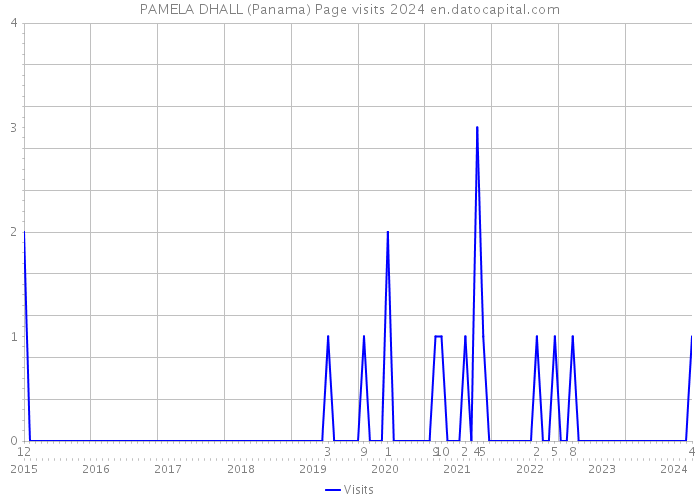 PAMELA DHALL (Panama) Page visits 2024 