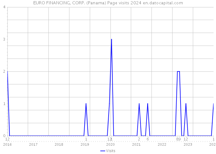 EURO FINANCING, CORP. (Panama) Page visits 2024 