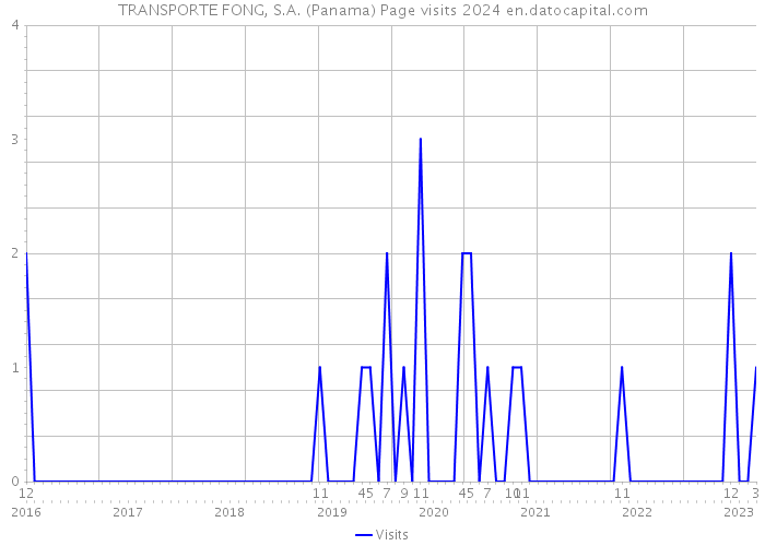 TRANSPORTE FONG, S.A. (Panama) Page visits 2024 