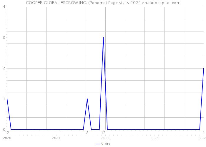 COOPER GLOBAL ESCROW INC. (Panama) Page visits 2024 