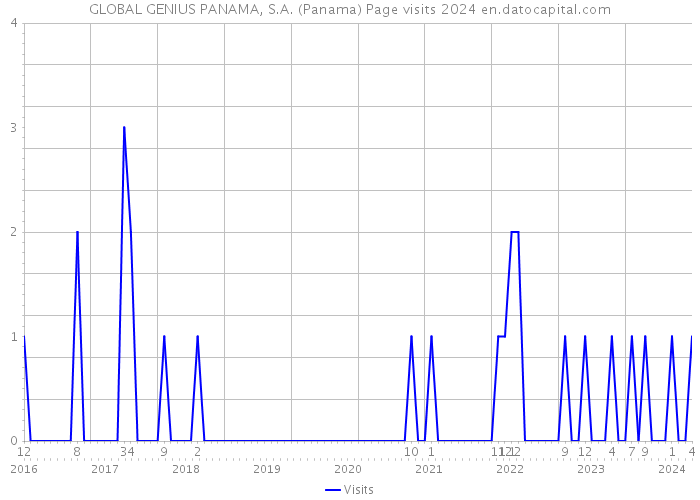 GLOBAL GENIUS PANAMA, S.A. (Panama) Page visits 2024 