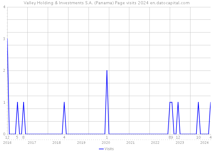 Valley Holding & Investments S.A. (Panama) Page visits 2024 