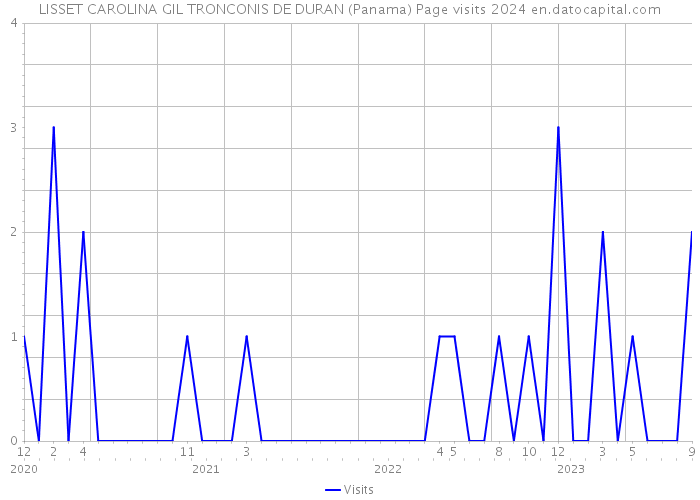 LISSET CAROLINA GIL TRONCONIS DE DURAN (Panama) Page visits 2024 