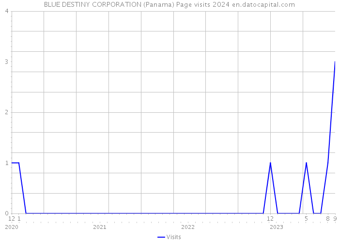 BLUE DESTINY CORPORATION (Panama) Page visits 2024 