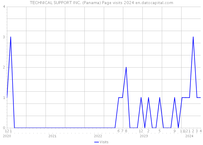 TECHNICAL SUPPORT INC. (Panama) Page visits 2024 
