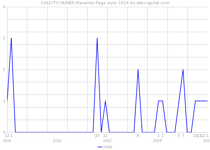 CALIXTO NUNES (Panama) Page visits 2024 