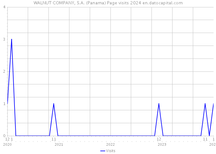 WALNUT COMPANY, S.A. (Panama) Page visits 2024 