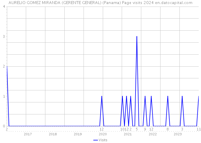 AURELIO GOMEZ MIRANDA (GERENTE GENERAL) (Panama) Page visits 2024 