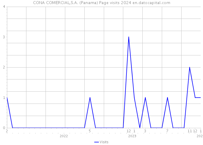 CONA COMERCIAL,S.A. (Panama) Page visits 2024 