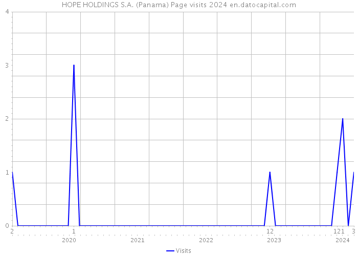 HOPE HOLDINGS S.A. (Panama) Page visits 2024 