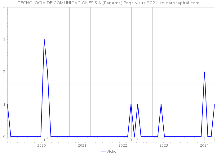 TECNOLOGIA DE COMUNICACIONES S.A (Panama) Page visits 2024 