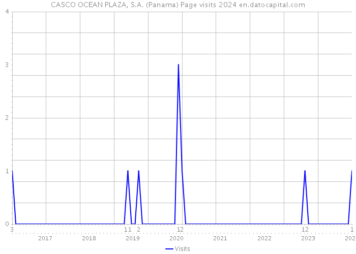 CASCO OCEAN PLAZA, S.A. (Panama) Page visits 2024 