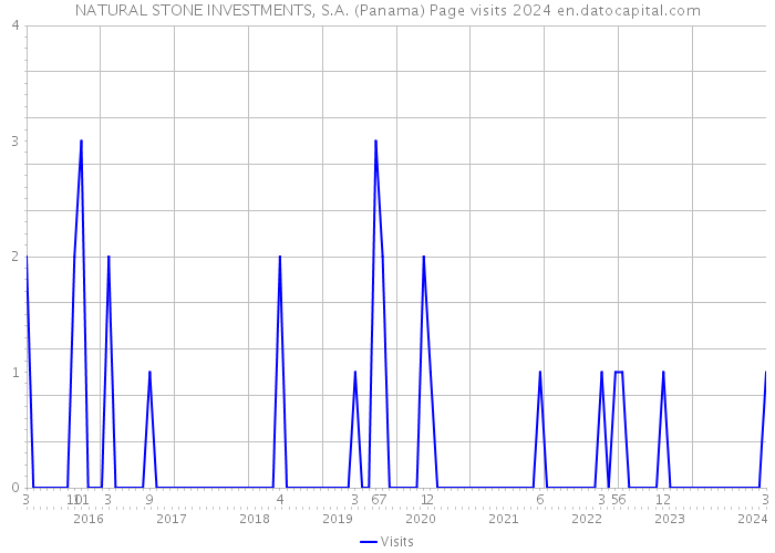 NATURAL STONE INVESTMENTS, S.A. (Panama) Page visits 2024 