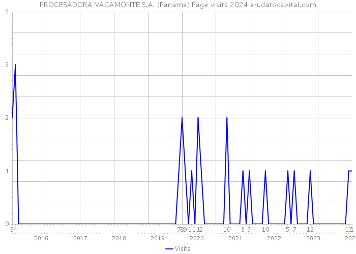 PROCESADORA VACAMONTE S.A. (Panama) Page visits 2024 