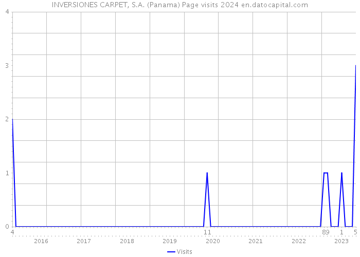 INVERSIONES CARPET, S.A. (Panama) Page visits 2024 