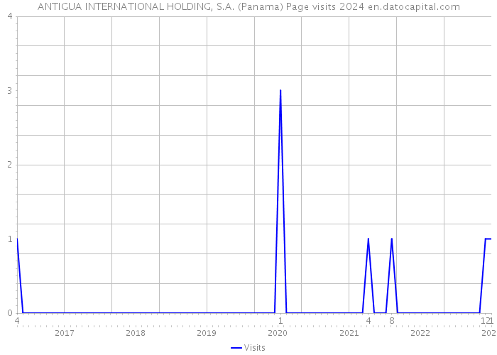 ANTIGUA INTERNATIONAL HOLDING, S.A. (Panama) Page visits 2024 