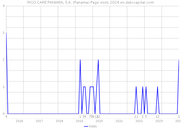 PIGO CARE PANAMA, S.A. (Panama) Page visits 2024 