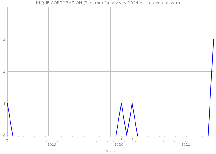 NIQUE CORPORATION (Panama) Page visits 2024 