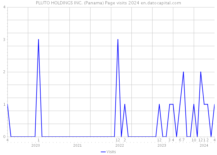 PLUTO HOLDINGS INC. (Panama) Page visits 2024 
