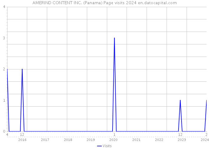AMERIND CONTENT INC. (Panama) Page visits 2024 