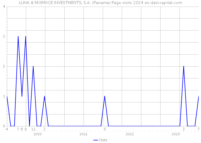 LUNA & MORRICE INVESTMENTS, S.A. (Panama) Page visits 2024 