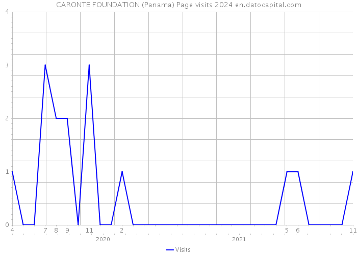 CARONTE FOUNDATION (Panama) Page visits 2024 