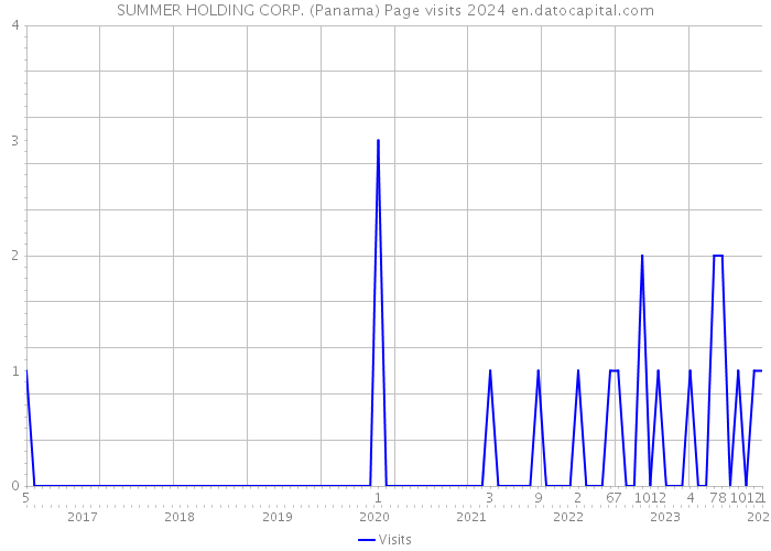 SUMMER HOLDING CORP. (Panama) Page visits 2024 