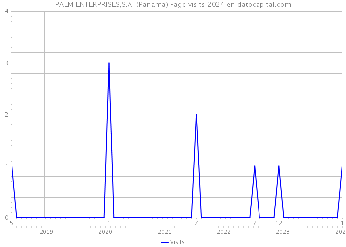 PALM ENTERPRISES,S.A. (Panama) Page visits 2024 