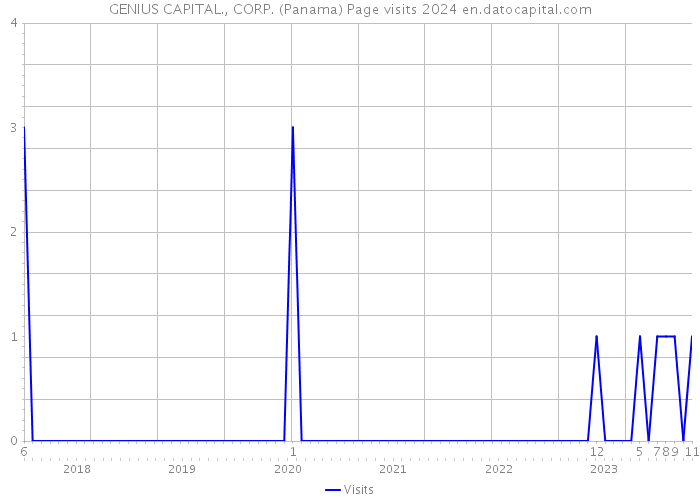 GENIUS CAPITAL., CORP. (Panama) Page visits 2024 