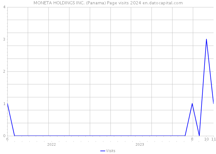 MONETA HOLDINGS INC. (Panama) Page visits 2024 