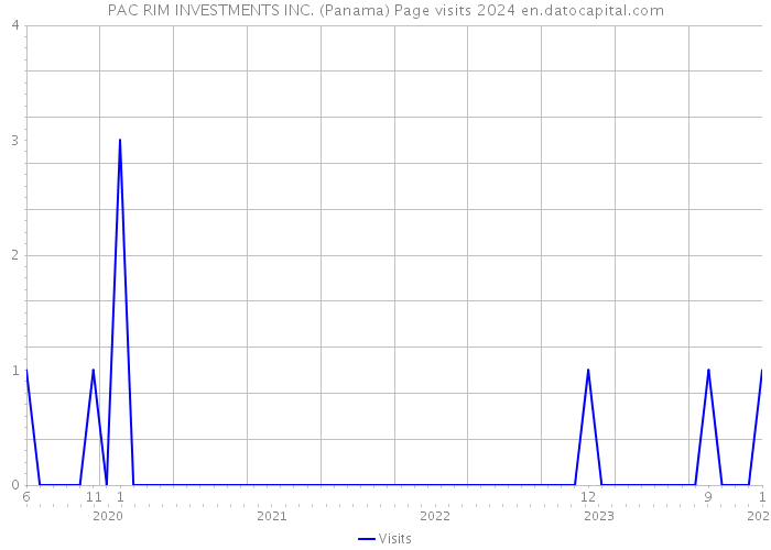 PAC RIM INVESTMENTS INC. (Panama) Page visits 2024 