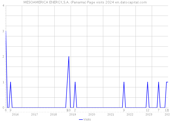 MESOAMERICA ENERGY,S.A. (Panama) Page visits 2024 