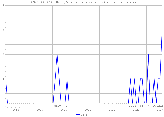 TOPAZ HOLDINGS INC. (Panama) Page visits 2024 