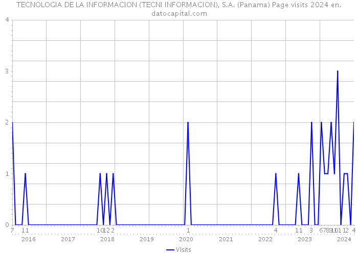 TECNOLOGIA DE LA INFORMACION (TECNI INFORMACION), S.A. (Panama) Page visits 2024 