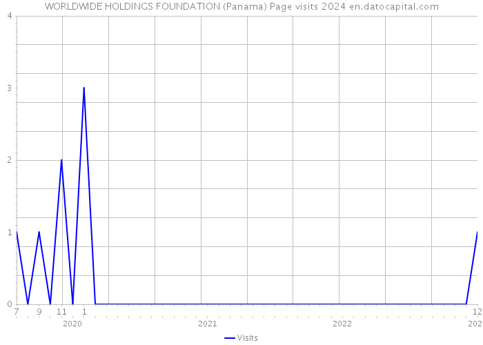 WORLDWIDE HOLDINGS FOUNDATION (Panama) Page visits 2024 