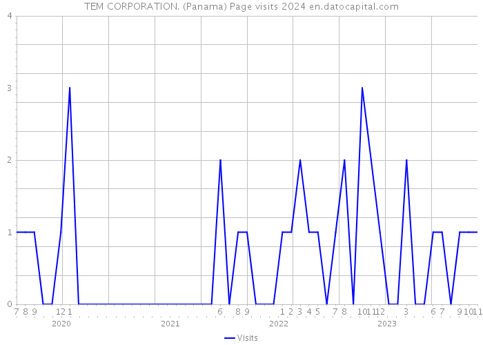 TEM CORPORATION. (Panama) Page visits 2024 