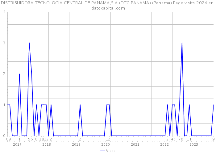 DISTRIBUIDORA TECNOLOGIA CENTRAL DE PANAMA,S.A (DTC PANAMA) (Panama) Page visits 2024 