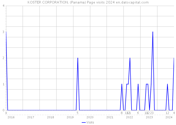 KOSTER CORPORATION. (Panama) Page visits 2024 