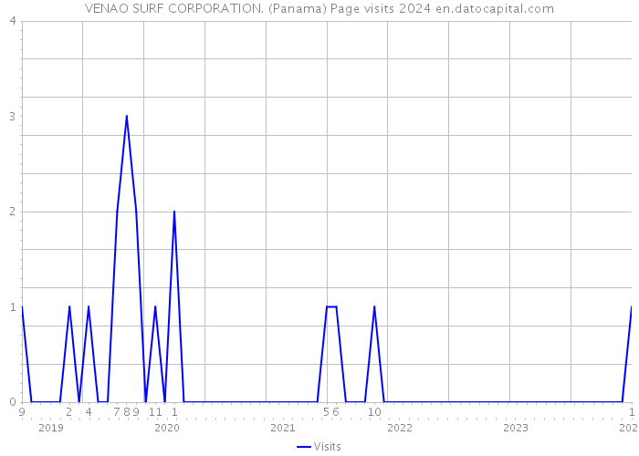 VENAO SURF CORPORATION. (Panama) Page visits 2024 