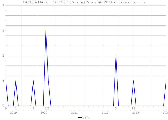PACORA MARKETING CORP. (Panama) Page visits 2024 