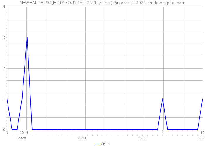 NEW EARTH PROJECTS FOUNDATION (Panama) Page visits 2024 