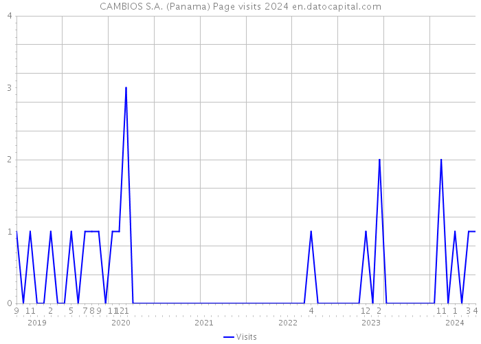 CAMBIOS S.A. (Panama) Page visits 2024 