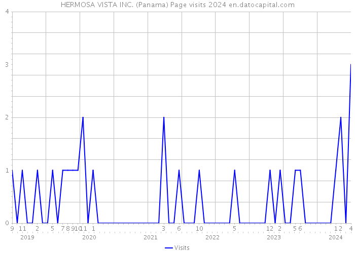HERMOSA VISTA INC. (Panama) Page visits 2024 
