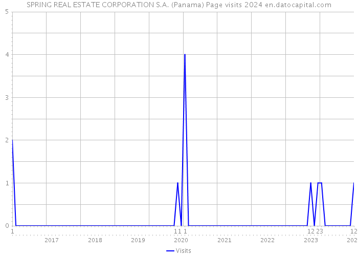SPRING REAL ESTATE CORPORATION S.A. (Panama) Page visits 2024 