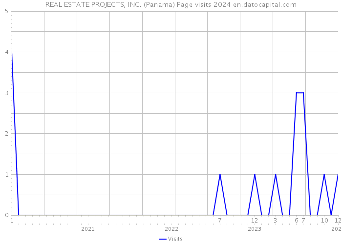 REAL ESTATE PROJECTS, INC. (Panama) Page visits 2024 