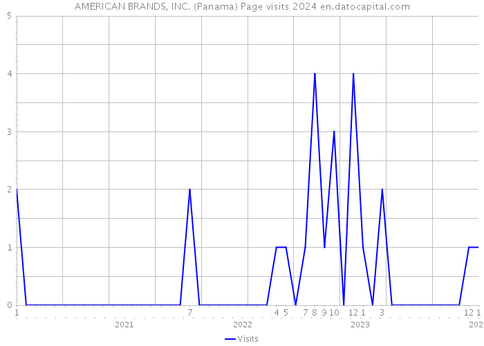 AMERICAN BRANDS, INC. (Panama) Page visits 2024 