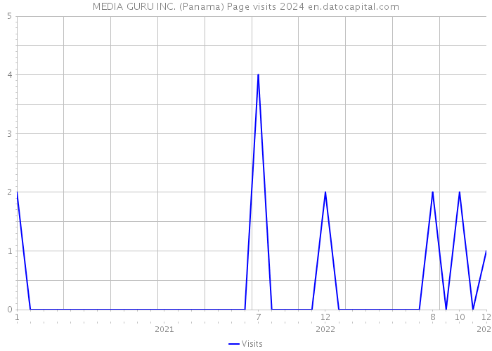 MEDIA GURU INC. (Panama) Page visits 2024 