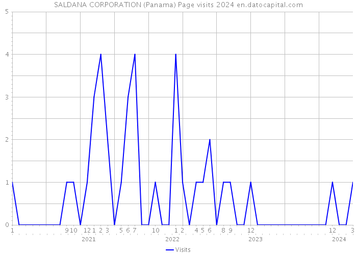 SALDANA CORPORATION (Panama) Page visits 2024 