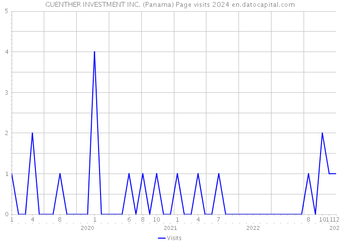 GUENTHER INVESTMENT INC. (Panama) Page visits 2024 