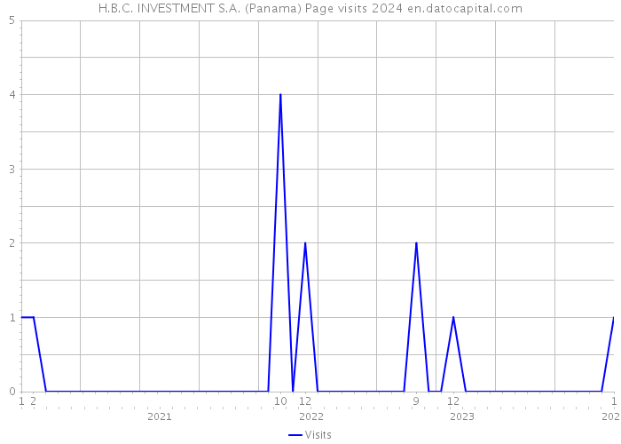 H.B.C. INVESTMENT S.A. (Panama) Page visits 2024 